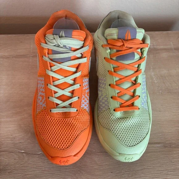 Nike Ja 1 Mismatched Orange Green Basketball Shoes Size 8.5 - Picture 5 of 9